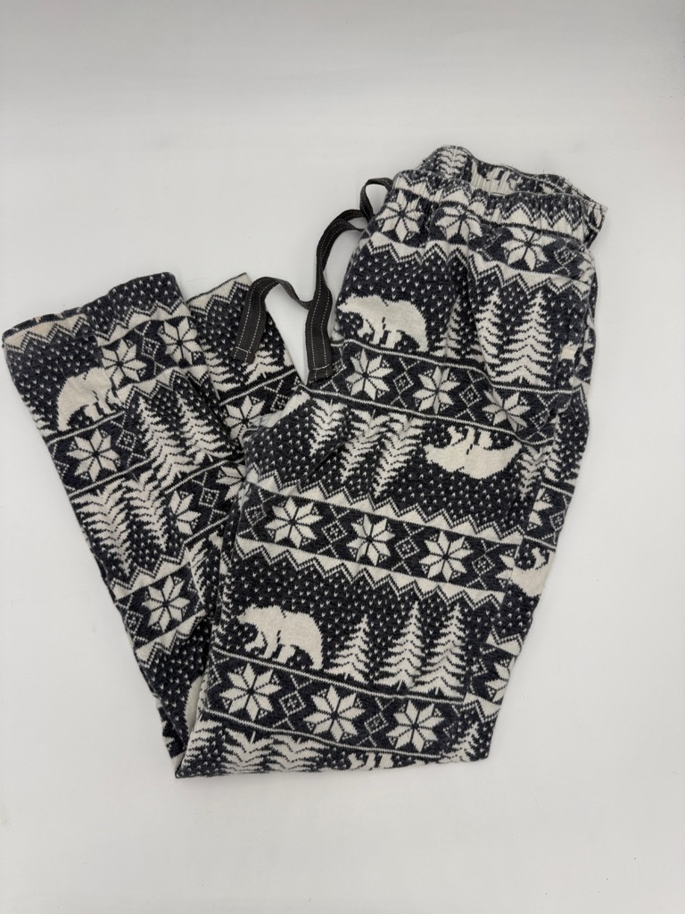 Old Navy Polar Bear Flannel Pajama Pants Fair Isle Medium
